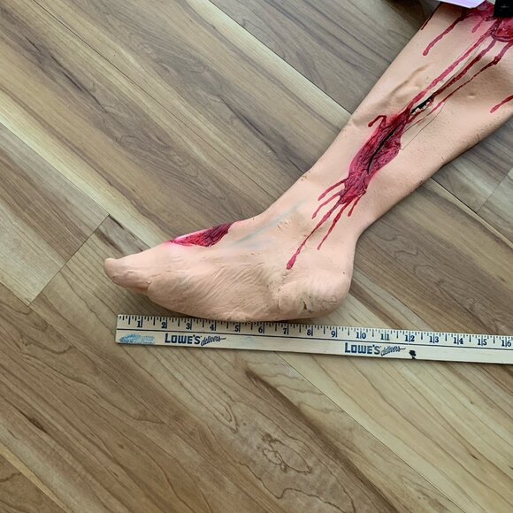 Zombie Leg Handbag Life Size Latex Bag Cosplay Goth Halloween New - Picture 3 of 9